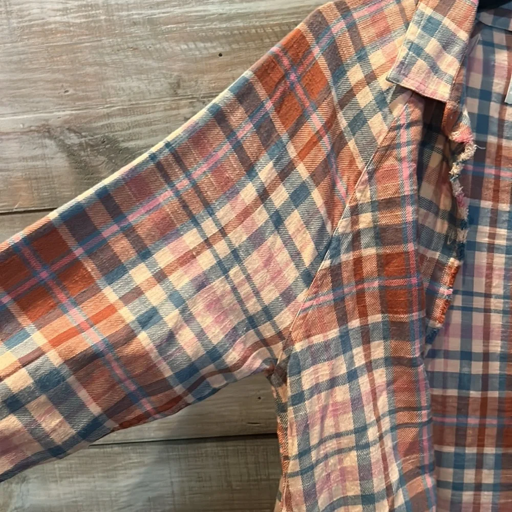 NWT LUCKY BRAND Multi colored plaid flannel size M - Picture 3 of 5